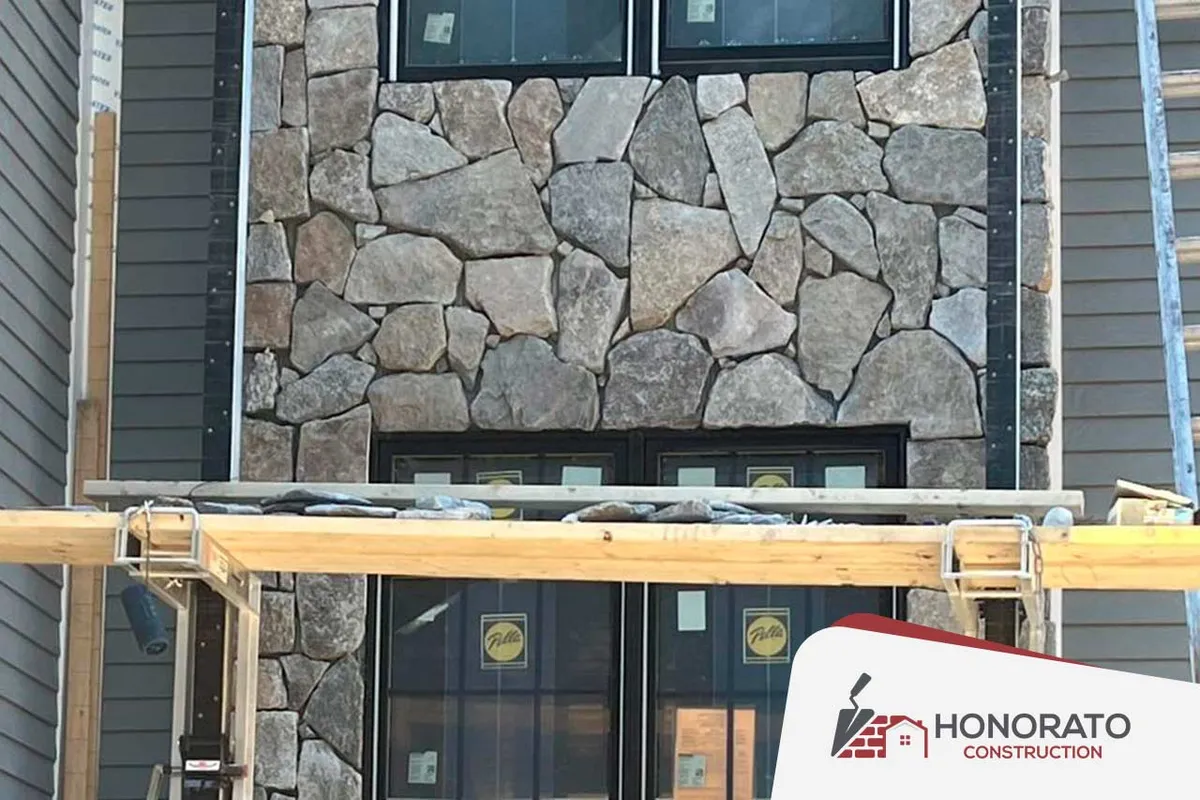 Natural Stone Veneer Wall — stone & veneer by Honorato Construction