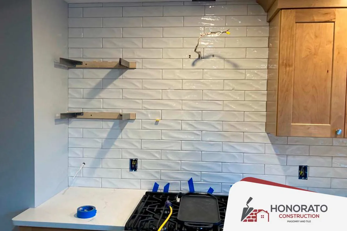 Subway Tile Backsplash — tile & bath by Honorato Construction
